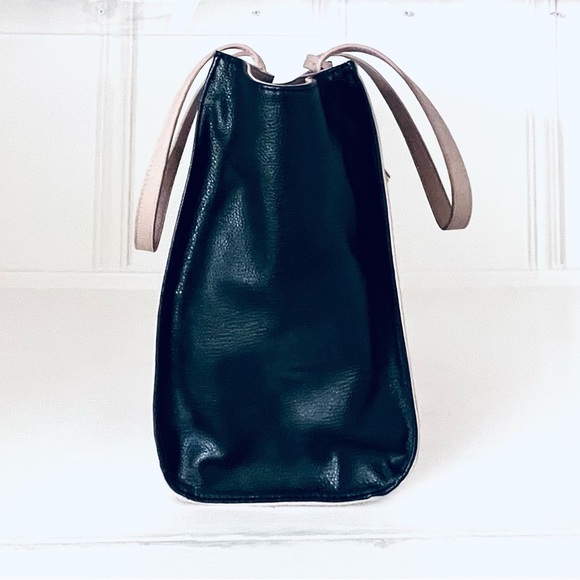 Colorblock Leather Satchel Shoulder Bag by Emma Fox - Picture 8 of 8